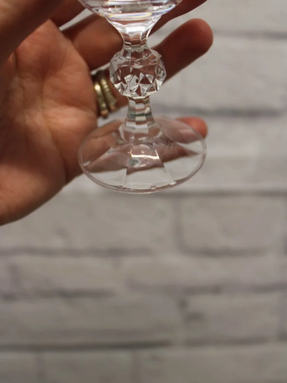 Vintage Lead Crystal Claudia Cordial Glasses Set of 4 FLAW